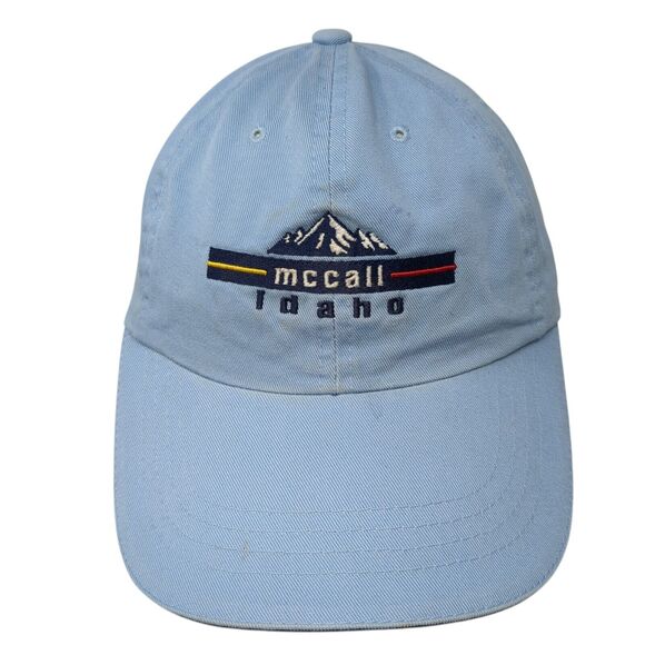 McCall Idaho Mountain Slideback Hat Blue One Size Embroidered Titan - Picture 1 of 8